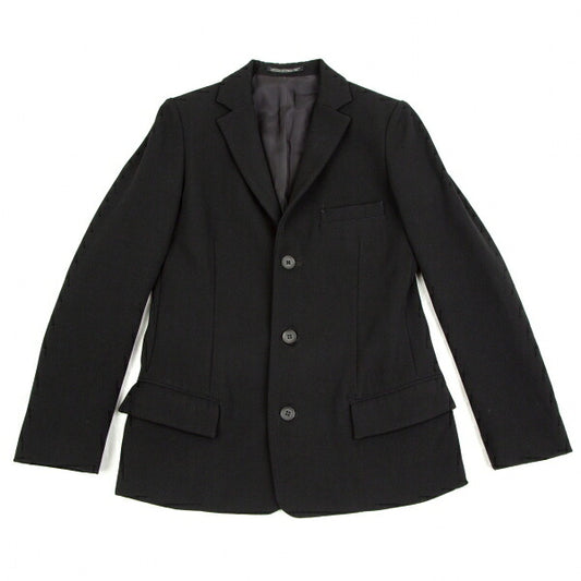Y's Wool Doeskin 3-Button Jacket Black Size 2