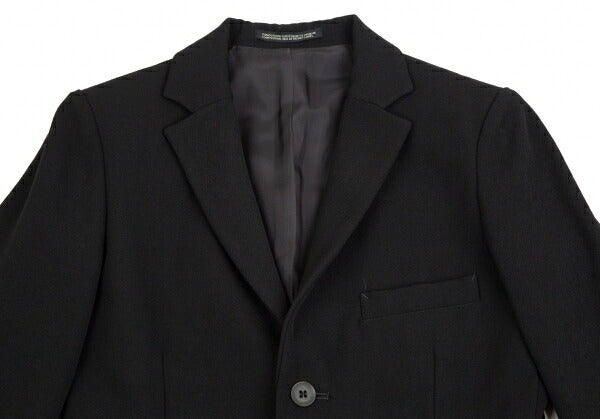 Y's Wool Doeskin 3-Button Jacket Black Size 2