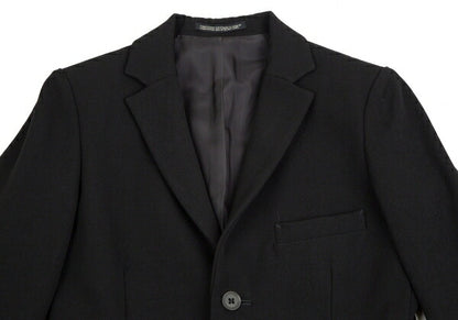 Y's Wool Doeskin 3-Button Jacket Black Size 2