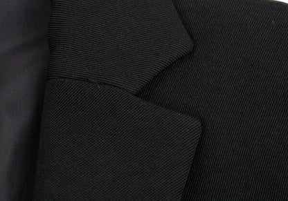 Y's Wool Doeskin 3-Button Jacket Black Size 2
