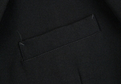 Y's Wool Doeskin 3-Button Jacket Black Size 2