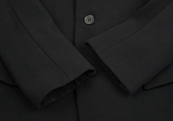 Y's Wool Doeskin 3-Button Jacket Black Size 2