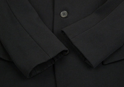 Y's Wool Doeskin 3-Button Jacket Black Size 2