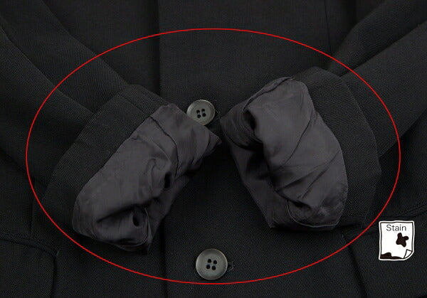 Y's Wool Doeskin 3-Button Jacket Black Size 2