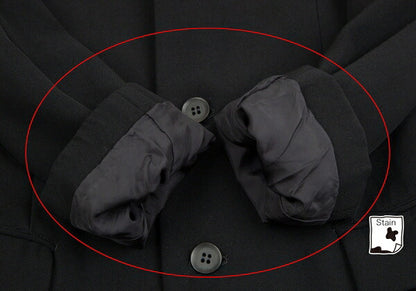 Y's Wool Doeskin 3-Button Jacket Black Size 2