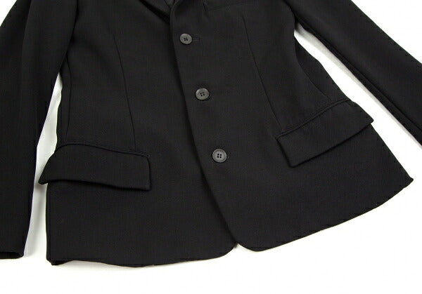 Y's Wool Doeskin 3-Button Jacket Black Size 2