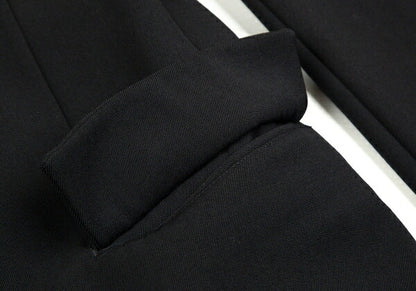 Y's Wool Doeskin 3-Button Jacket Black Size 2