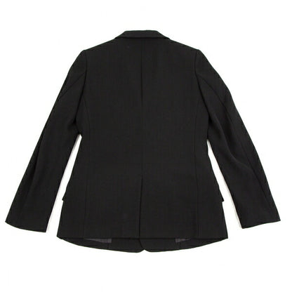 Y's Wool Doeskin 3-Button Jacket Black Size 2