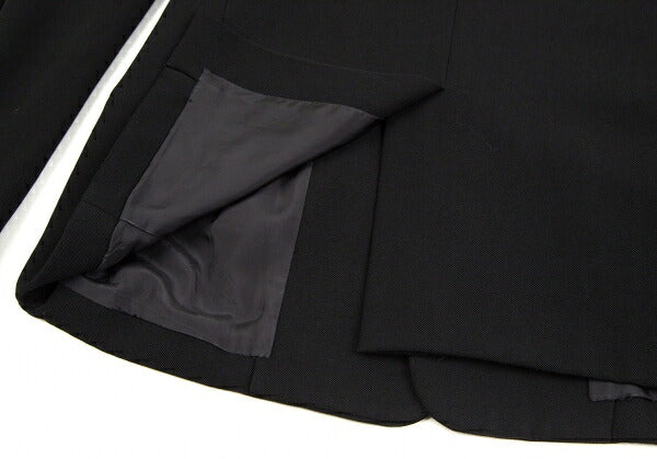 Y's Wool Doeskin 3-Button Jacket Black Size 2