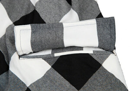 Y's Block Check Hooded Buttonless Vest White Size 2