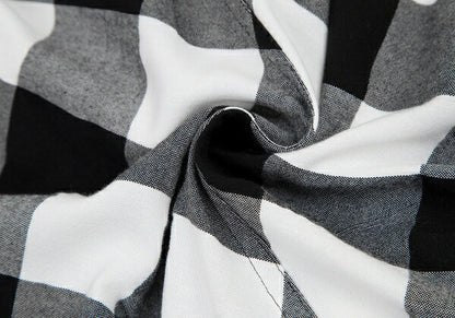 Y's Block Check Hooded Buttonless Vest White Size 2