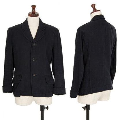 tricot COMME des GARCONS Linen Cotton Jacket Blue Size S