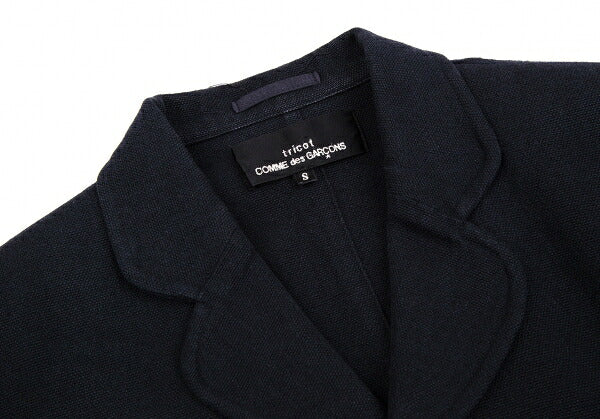 tricot COMME des GARCONS Linen Cotton Jacket Blue Size S