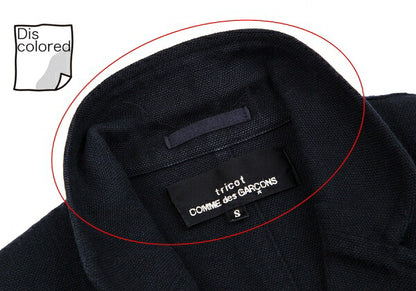 tricot COMME des GARCONS Linen Cotton Jacket Blue Size S
