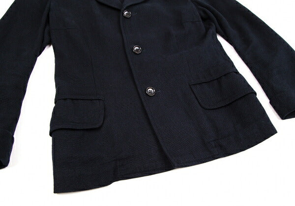 tricot COMME des GARCONS Linen Cotton Jacket Blue Size S