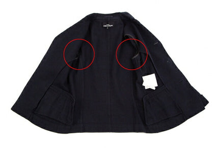 tricot COMME des GARCONS Linen Cotton Jacket Blue Size S