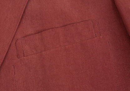 Papas Silk 3-Button Jacket Bordeaux Size L48