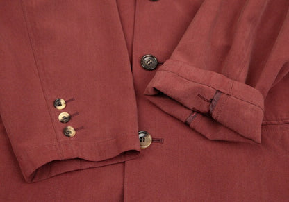 Papas Silk 3-Button Jacket Bordeaux Size L48