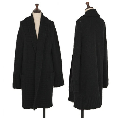 LIMI feu Wool Blend Shawl Buttonless Cardigan Black Size S