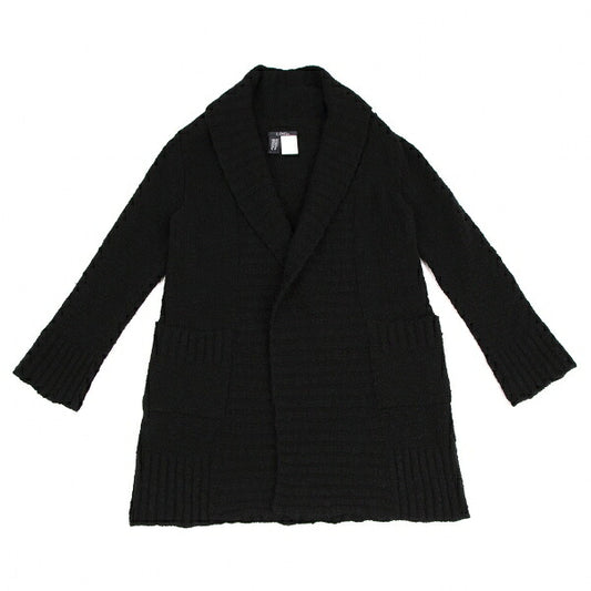 LIMI feu Wool Blend Shawl Buttonless Cardigan Black Size S
