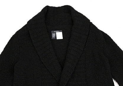 LIMI feu Wool Blend Shawl Buttonless Cardigan Black Size S