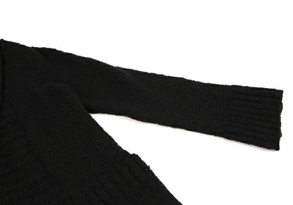LIMI feu Wool Blend Shawl Buttonless Cardigan Black Size S