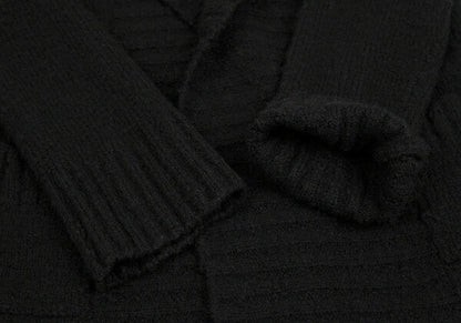 LIMI feu Wool Blend Shawl Buttonless Cardigan Black Size S