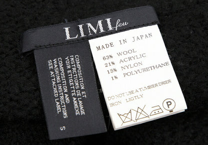 LIMI feu Wool Blend Shawl Buttonless Cardigan Black Size S