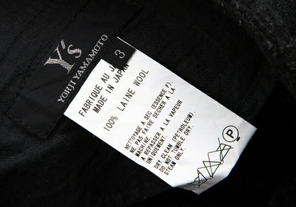 Y's Compressed Wool Cropped Pants Gray Size 3