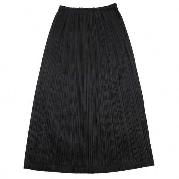 PLEATS PLEASE Pleated Velour Skirt Black Size 2