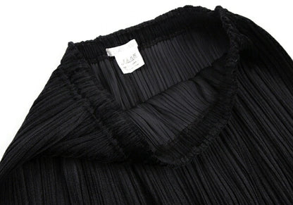 PLEATS PLEASE Pleated Velour Skirt Black Size 2
