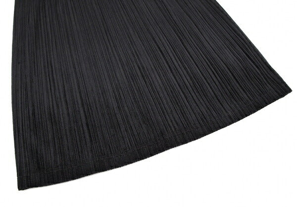 PLEATS PLEASE Pleated Velour Skirt Black Size 2