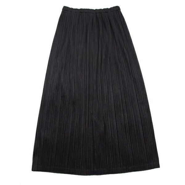 PLEATS PLEASE Pleated Velour Skirt Black Size 2