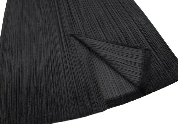 PLEATS PLEASE Pleated Velour Skirt Black Size 2