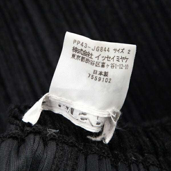 PLEATS PLEASE Pleated Velour Skirt Black Size 2