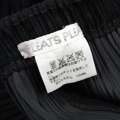 PLEATS PLEASE Pleated Velour Skirt Black Size 2