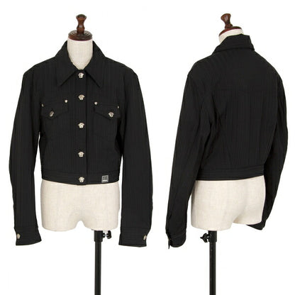 VERSACE JEAN COUTURE Medusa Quilted Jacket Black Size S