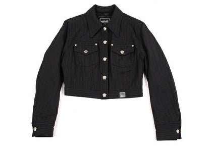 VERSACE JEAN COUTURE Medusa Quilted Jacket Black Size S