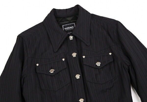 VERSACE JEAN COUTURE Medusa Quilted Jacket Black Size S
