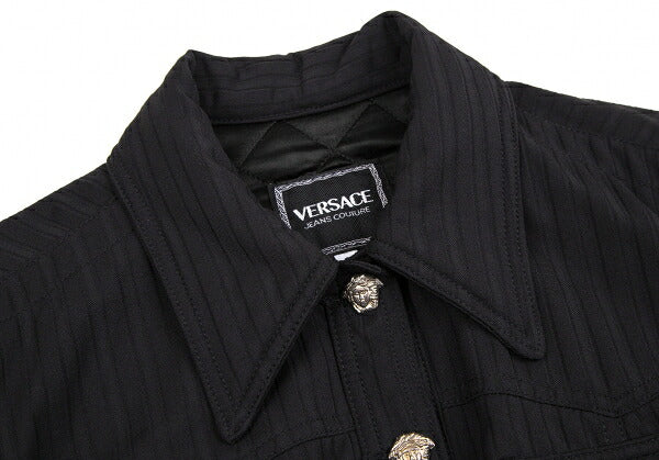 VERSACE JEAN COUTURE Medusa Quilted Jacket Black Size S