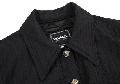 VERSACE JEAN COUTURE Medusa Quilted Jacket Black Size S
