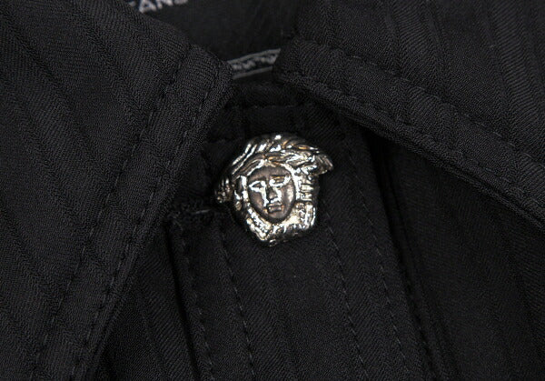 VERSACE JEAN COUTURE Medusa Quilted Jacket Black Size S