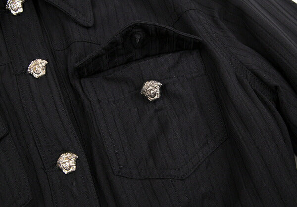 VERSACE JEAN COUTURE Medusa Quilted Jacket Black Size S