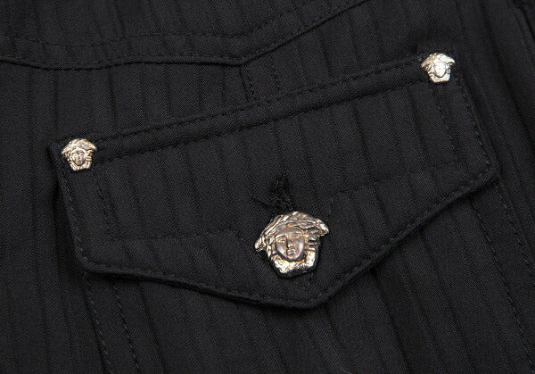 VERSACE JEAN COUTURE Medusa Quilted Jacket Black Size S