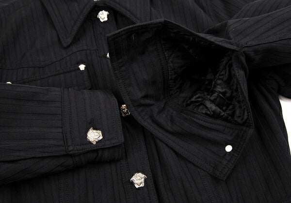VERSACE JEAN COUTURE Medusa Quilted Jacket Black Size S