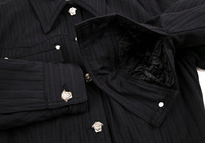 VERSACE JEAN COUTURE Medusa Quilted Jacket Black Size S