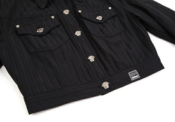 VERSACE JEAN COUTURE Medusa Quilted Jacket Black Size S