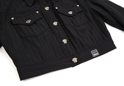 VERSACE JEAN COUTURE Medusa Quilted Jacket Black Size S