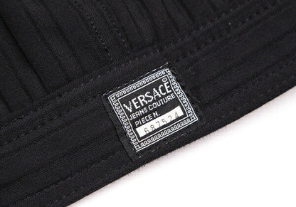 VERSACE JEAN COUTURE Medusa Quilted Jacket Black Size S