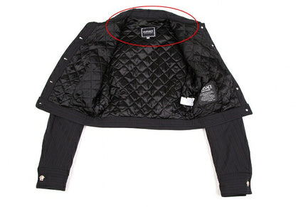 VERSACE JEAN COUTURE Medusa Quilted Jacket Black Size S